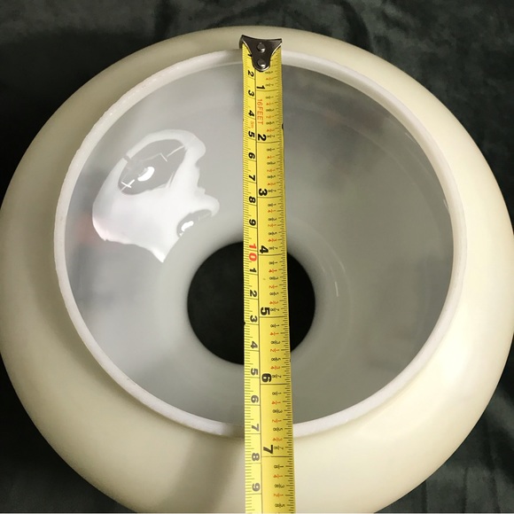 Vintage Lamp Shade Ruffled Milk Glass Train History Scenes 6.75” GWTW - Picture 4 of 16